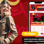 Promotional banner for PakGames Aviator, showcasing the 'Fly Higher' bonus rewards and the Aviator High Betting Award table, now available in Pakistan.